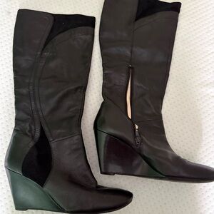 Nine West Black Wedge Boots